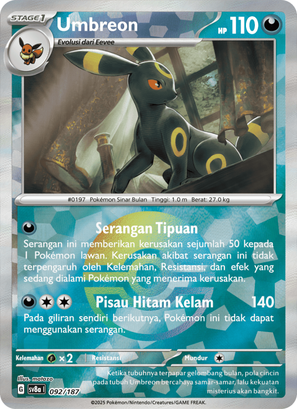 Umbreon 092 — Festival Terastal ex (Indonesian Pokémon TCG card)