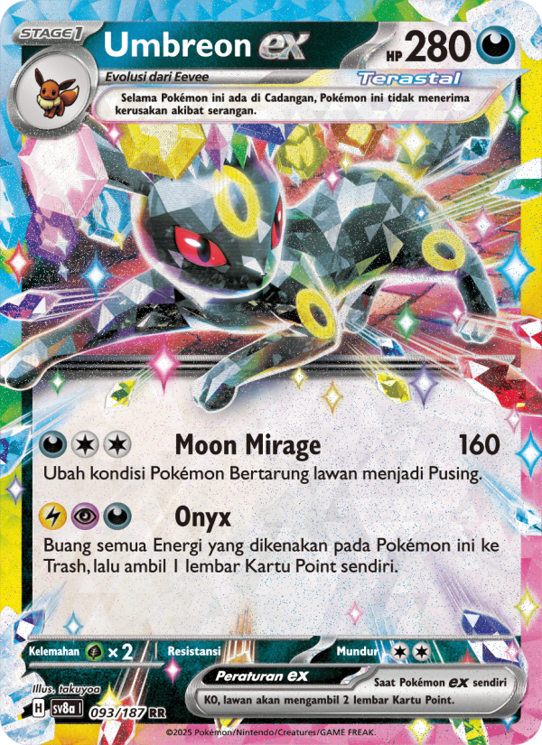 Umbreon ex 093 — Festival Terastal ex (Indonesian Pokémon TCG card)