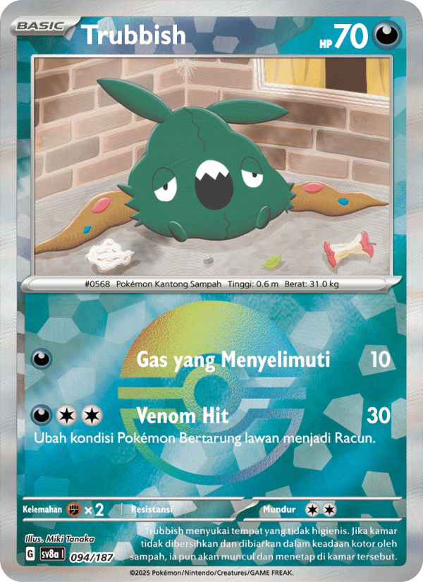 Trubbish 094 — Festival Terastal ex (Indonesian Pokémon TCG card)
