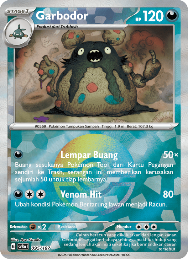 Garbodor 095 — Festival Terastal ex (Indonesian Pokémon TCG card)