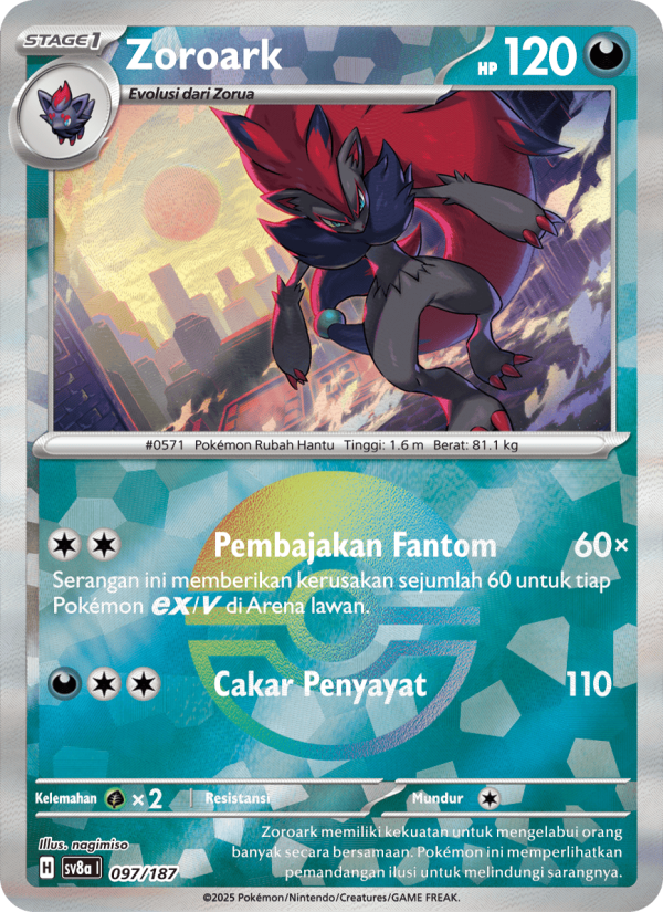 Zoroark 097 — Festival Terastal ex (Indonesian Pokémon TCG card)