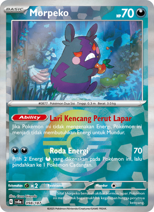 Morpeko 098 — Festival Terastal ex (Indonesian Pokémon TCG card)