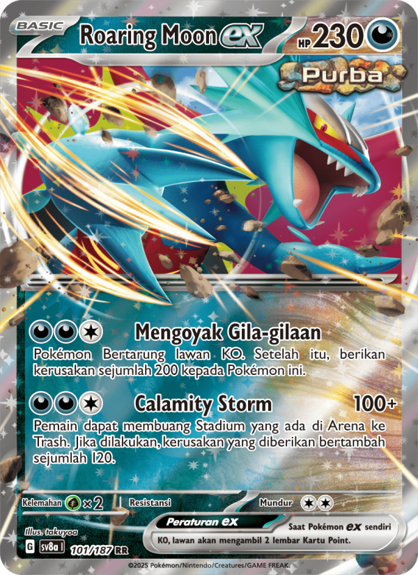 Roaring Moon ex 101 — Festival Terastal ex (Indonesian Pokémon TCG card)
