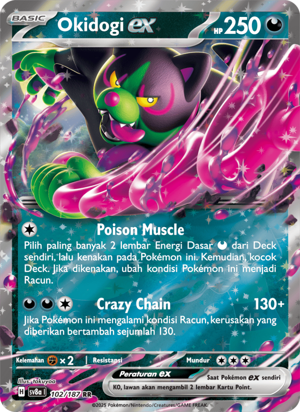 Okidogi ex 102 — Festival Terastal ex (Indonesian Pokémon TCG card)