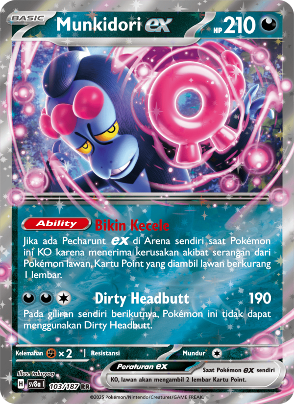 Munkidori ex 103 — Festival Terastal ex (Indonesian Pokémon TCG card)