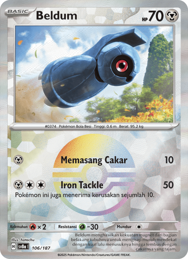 Beldum 106 — Festival Terastal ex (Indonesian Pokémon TCG card)