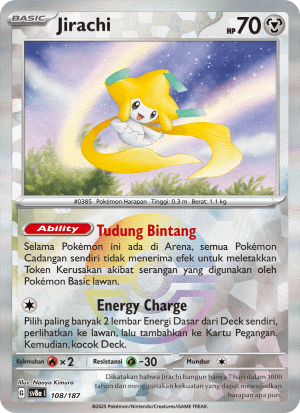 Jirachi 108 — Festival Terastal ex (Indonesian Pokémon TCG card)