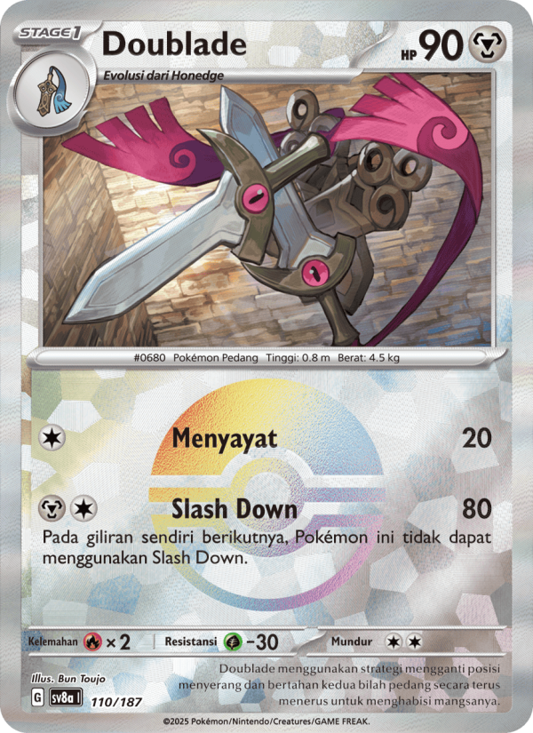Doublade 110 — Festival Terastal ex (Indonesian Pokémon TCG card)