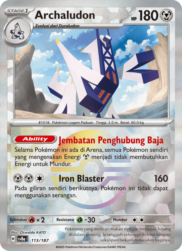 Archaludon 113 — Festival Terastal ex (Indonesian Pokémon TCG card)