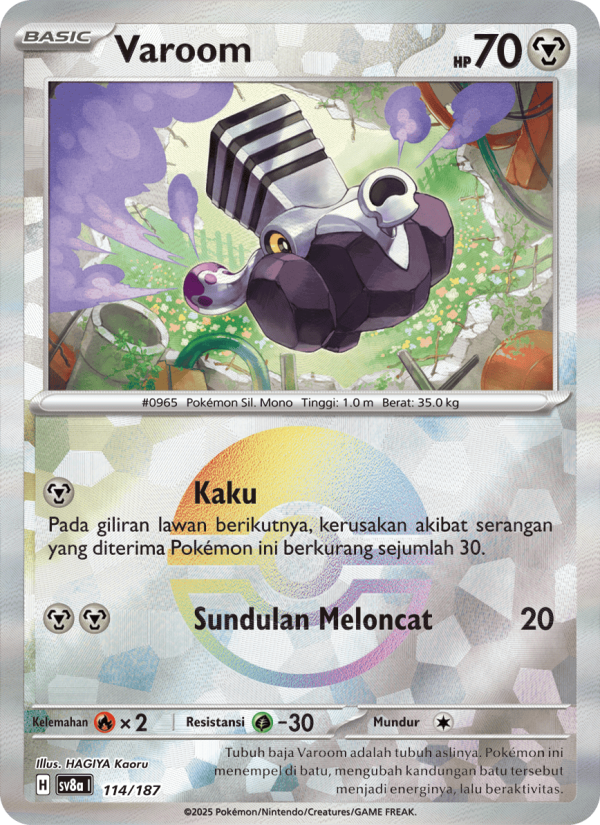 Varoom 114 — Festival Terastal ex (Indonesian Pokémon TCG card)