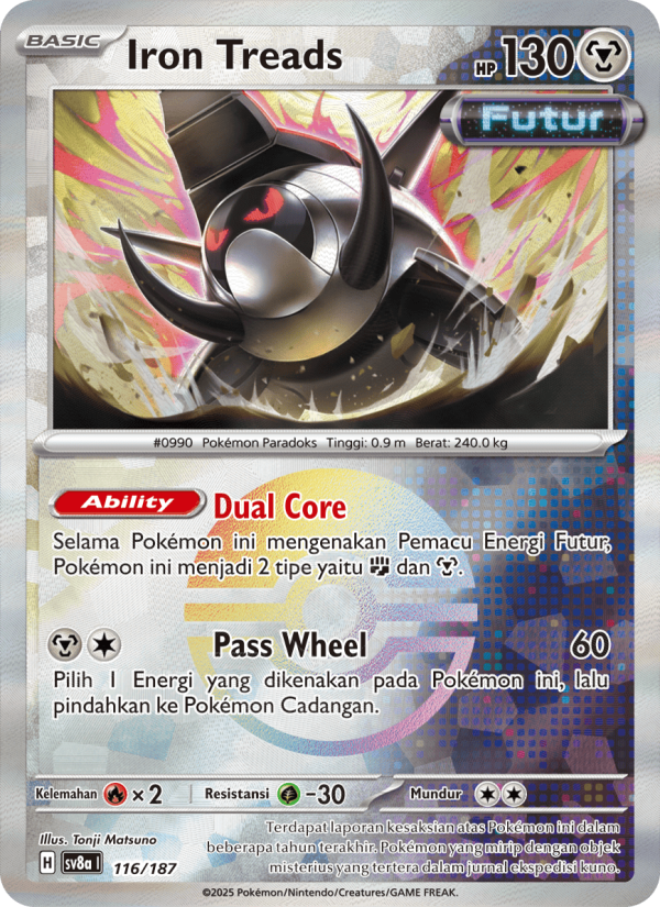 Iron Treads 116 — Festival Terastal ex (Indonesian Pokémon TCG card)