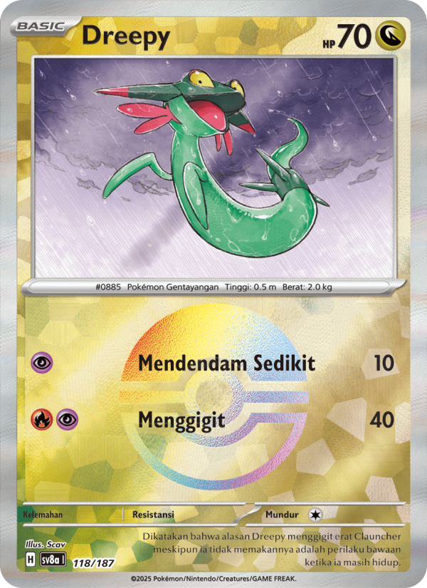 Dreepy 118 — Festival Terastal ex (Indonesian Pokémon TCG card)