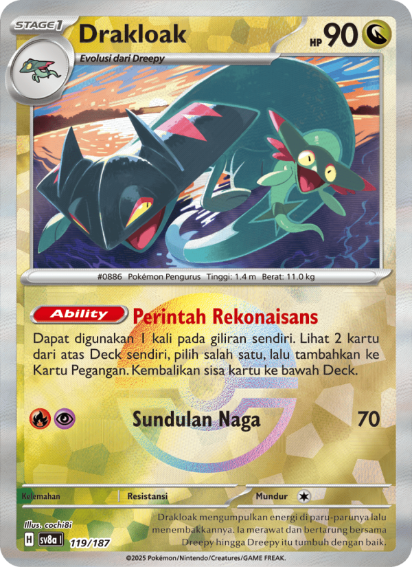 Drakloak 119 — Festival Terastal ex (Indonesian Pokémon TCG card)