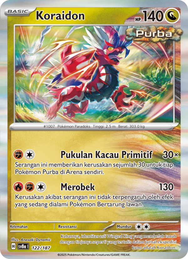 Koraidon 122 — Festival Terastal ex (Indonesian Pokémon TCG card)