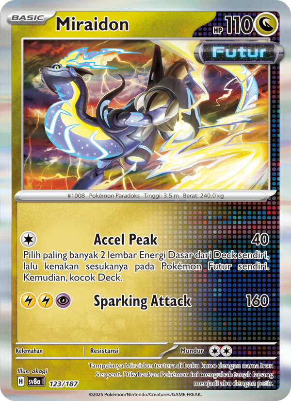 Miraidon 123 — Festival Terastal ex (Indonesian Pokémon TCG card)