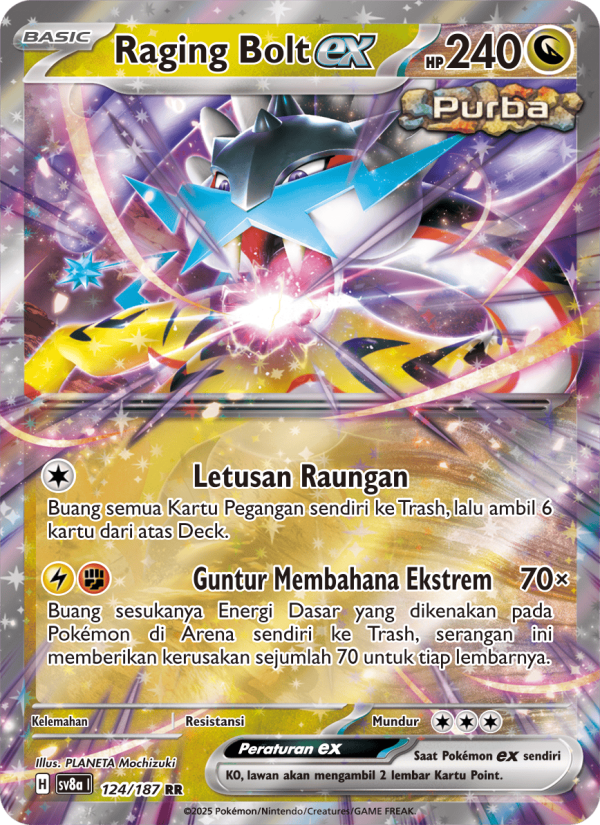 Raging Bolt ex 124 — Festival Terastal ex (Indonesian Pokémon TCG card)