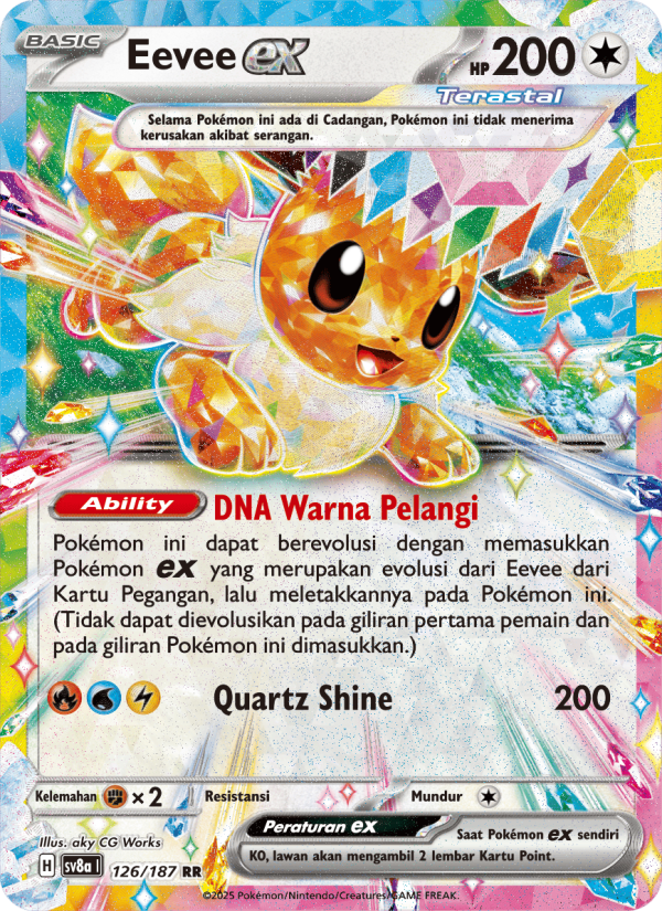 Eevee ex 126 — Festival Terastal ex (Indonesian Pokémon TCG card)
