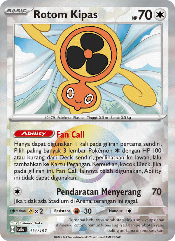 Rotom Kipas 131 — Festival Terastal ex (Indonesian Pokémon TCG card)