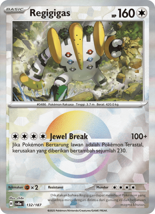 Regigigas 132 — Festival Terastal ex (Indonesian Pokémon TCG card)