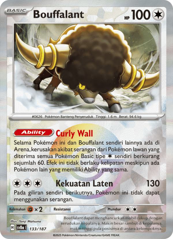 Bouffalant 133 — Festival Terastal ex (Indonesian Pokémon TCG card)