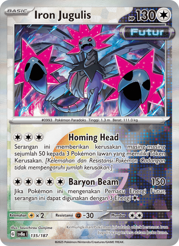 Iron Jugulis 135 — Festival Terastal ex (Indonesian Pokémon TCG card)
