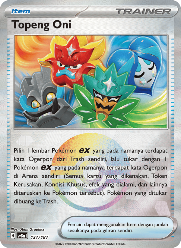 Topeng Oni 137 — Festival Terastal ex (Indonesian Pokémon TCG card)
