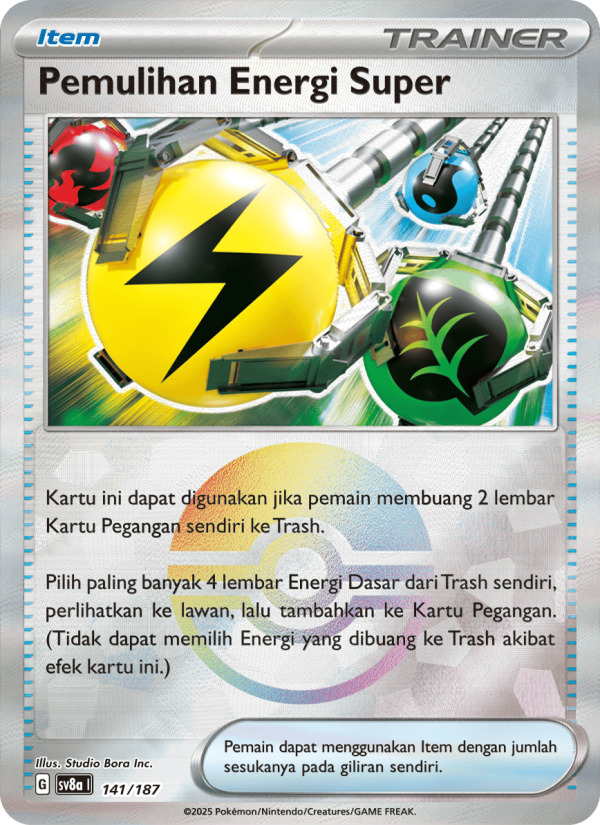 Pemulihan Energi Super 141 — Festival Terastal ex (Indonesian Pokémon TCG card)