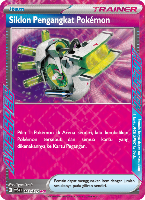 Siklon Pengangkat Pokémon 149 — Festival Terastal ex (Indonesian Pokémon TCG card)