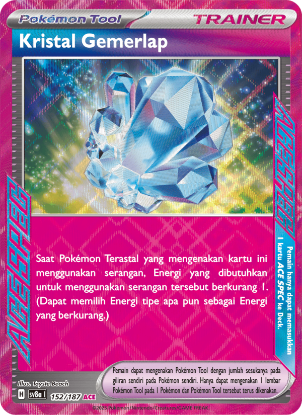 Kristal Gemerlap 152 — Festival Terastal ex (Indonesian Pokémon TCG card)