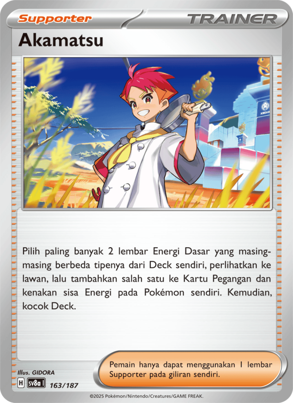 Akamatsu 163 — Festival Terastal ex (Indonesian Pokémon TCG card)