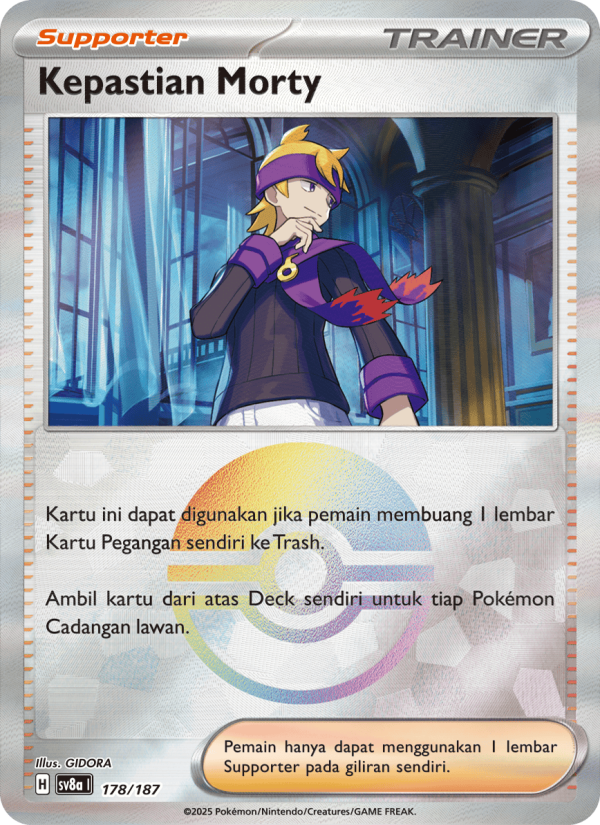 Kepastian Morty 178 — Festival Terastal ex (Indonesian Pokémon TCG card)