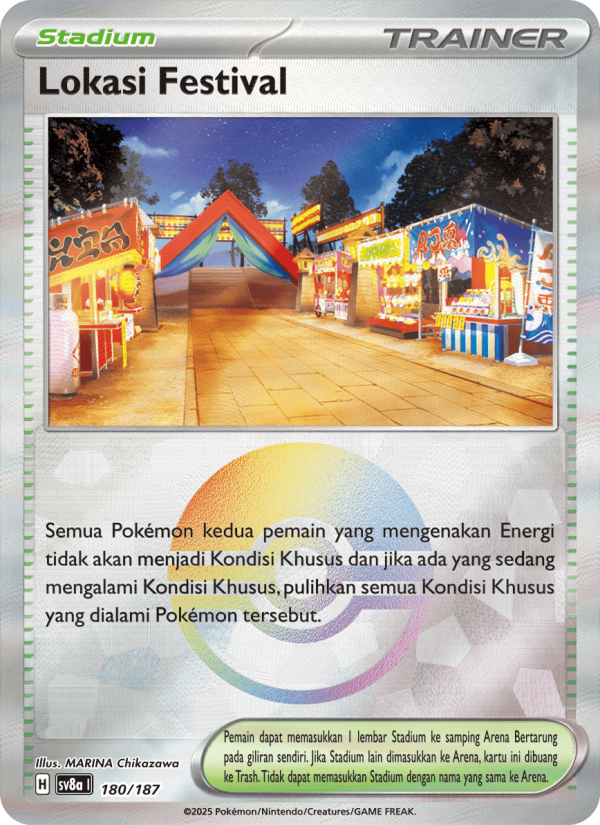 Lokasi Festival 180 — Festival Terastal ex (Indonesian Pokémon TCG card)