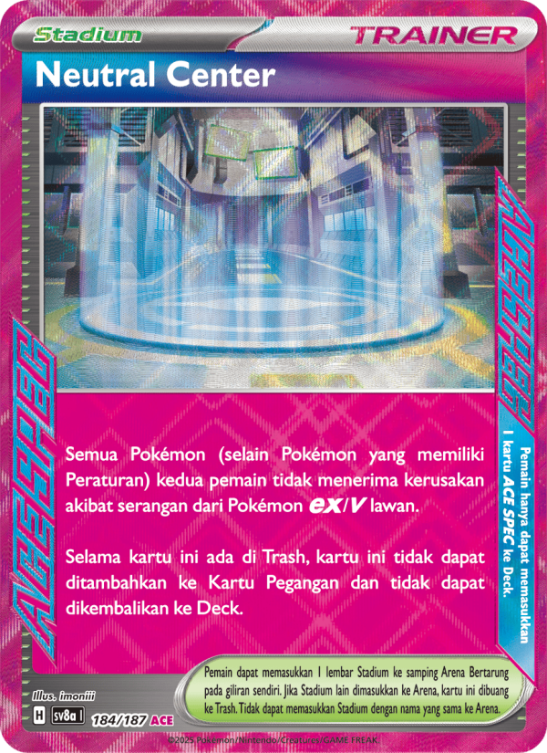Neutral Center‌ 184 — Festival Terastal ex (Indonesian Pokémon TCG card)