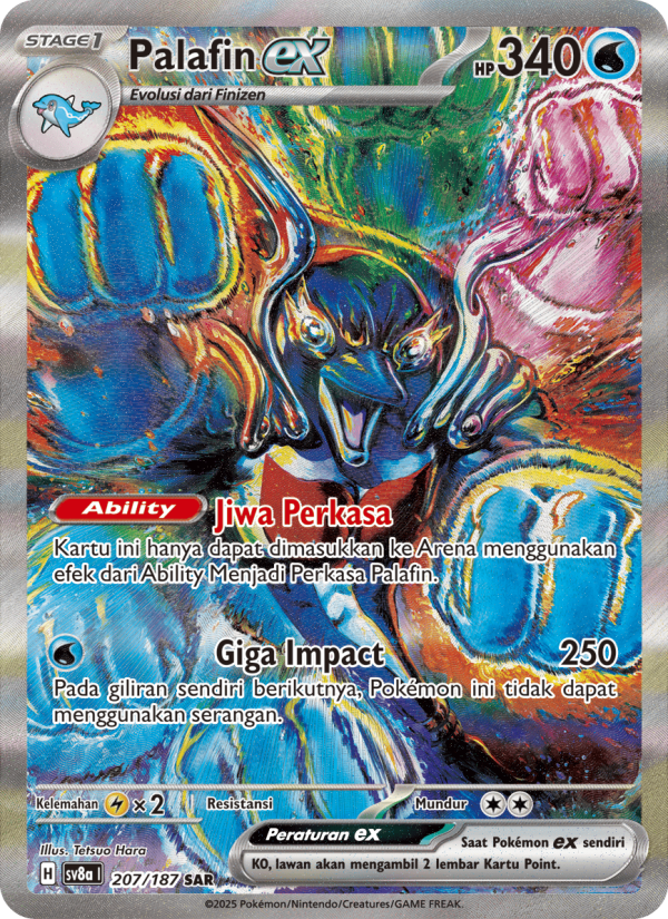 Palafin ex 207 — Festival Terastal ex (Indonesian Pokémon TCG card)