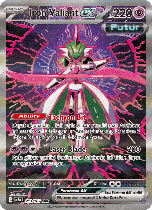 Iron Valiant ex 213 — Festival Terastal ex (Indonesian Pokémon TCG card)