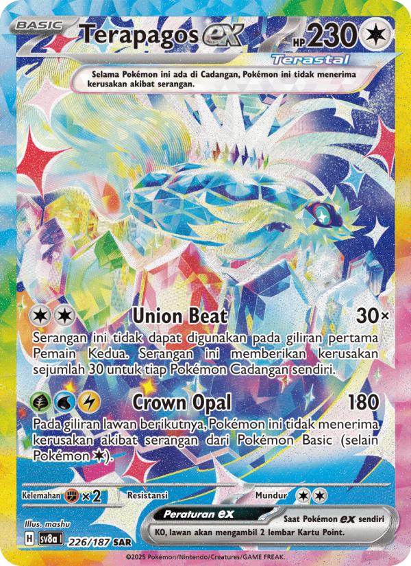 Terapagos ex 226 — Festival Terastal ex (Indonesian Pokémon TCG card)