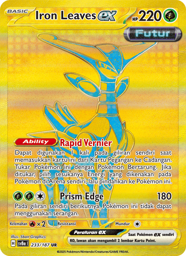 Iron Leaves ex 233 — Festival Terastal ex (Indonesian Pokémon TCG card)