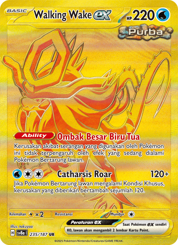 Walking Wake ex 235 — Festival Terastal ex (Indonesian Pokémon TCG card)