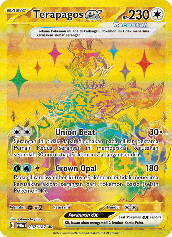Terapagos ex 237 — Festival Terastal ex (Indonesian Pokémon TCG card)