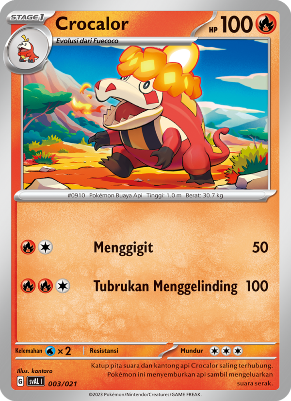 Crocalor 003 — Sprigatito & Lucario ex (Indonesian Pokémon TCG card)