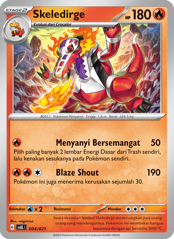 Skeledirge 004 — Sprigatito & Lucario ex (Indonesian Pokémon TCG card)