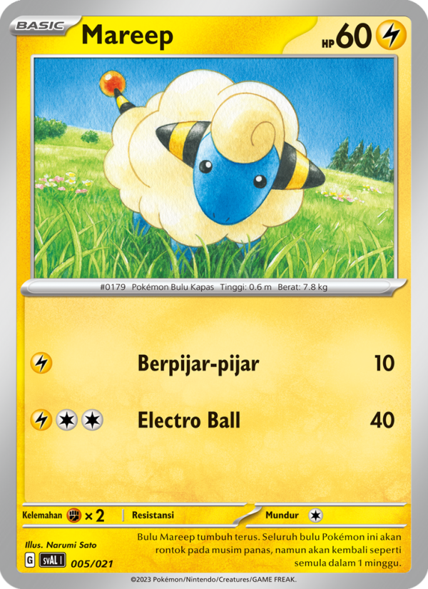 Mareep 005 — Sprigatito & Lucario ex (Indonesian Pokémon TCG card)