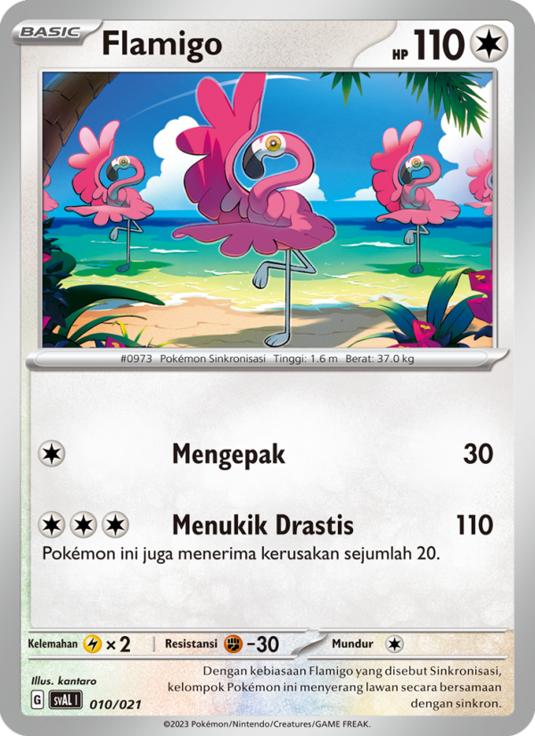 Flamigo 010 — Sprigatito & Lucario ex (Indonesian Pokémon TCG card)