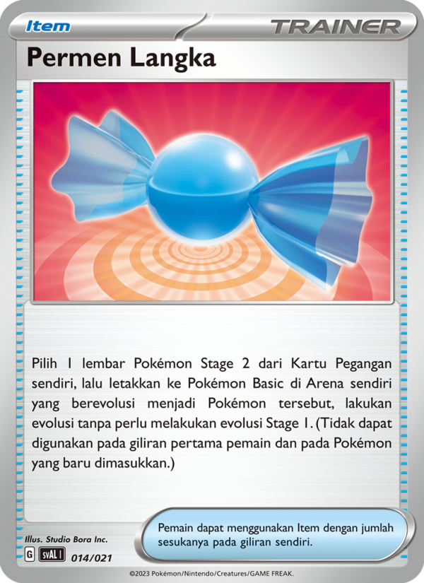 Permen Langka 014 — Sprigatito & Lucario ex (Indonesian Pokémon TCG card)