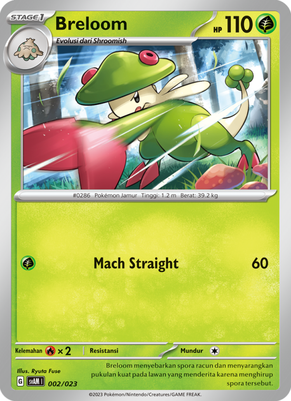 Breloom 002 — Fuecoco & Ampharos ex (Indonesian Pokémon TCG card)