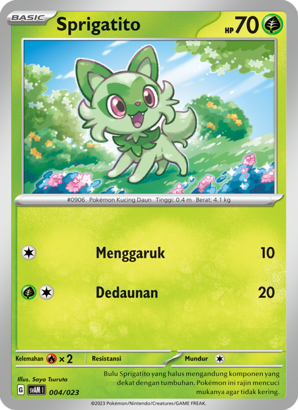 Sprigatito 004 — Fuecoco & Ampharos ex (Indonesian Pokémon TCG card)