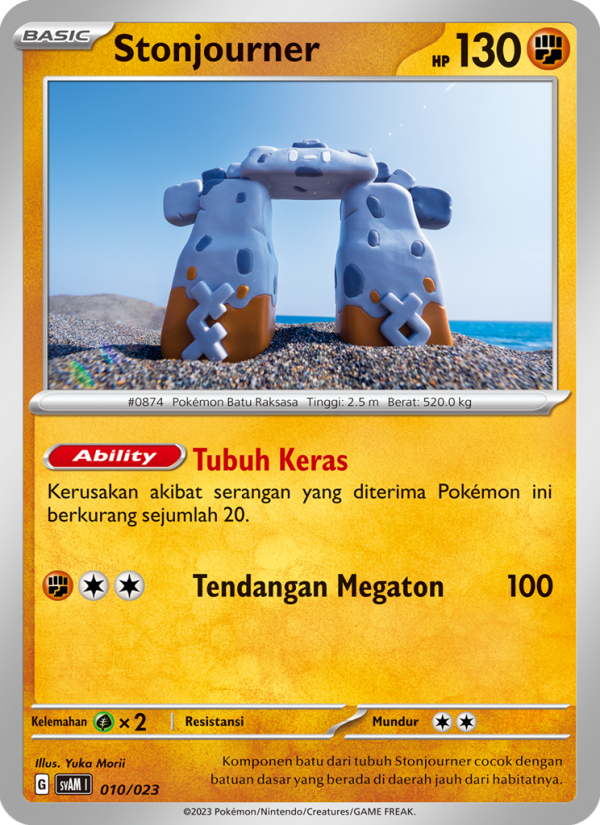 Stonjourner 010 — Fuecoco & Ampharos ex (Indonesian Pokémon TCG card)