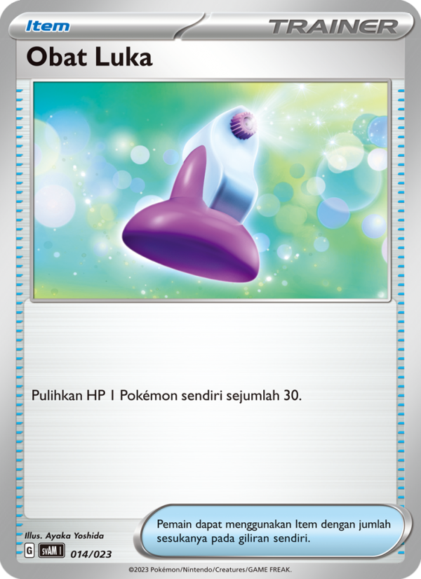 Obat Luka 014 — Fuecoco & Ampharos ex (Indonesian Pokémon TCG card)