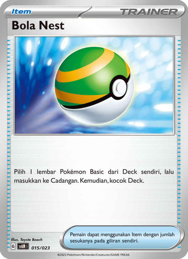 Bola Nest 015 — Fuecoco & Ampharos ex (Indonesian Pokémon TCG card)