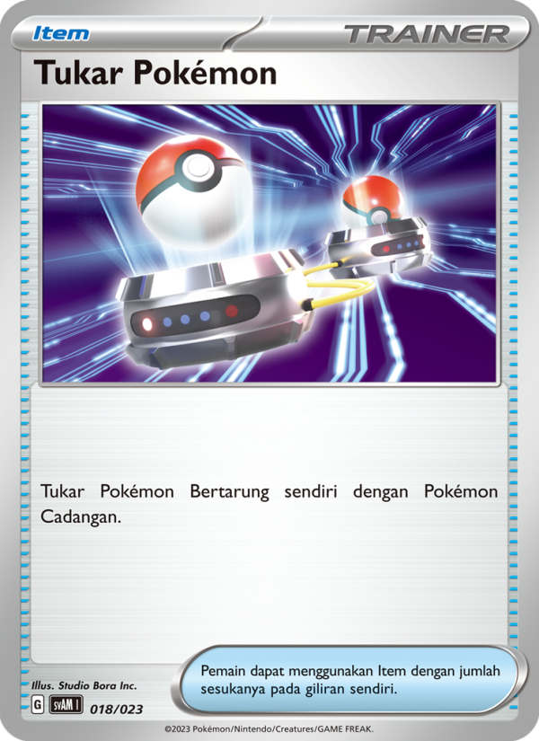 Tukar Pokémon 018 — Fuecoco & Ampharos ex (Indonesian Pokémon TCG card)